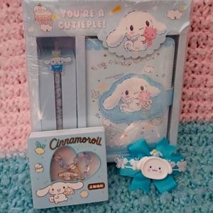 Cinnamaroll Journal and Pen, Bracelet and Barrette